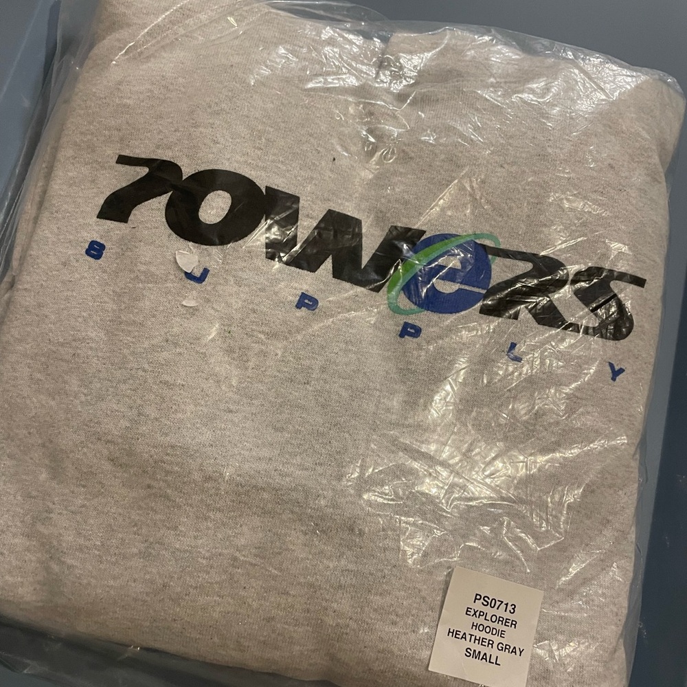 Gray Powers Supply Hoodie Mens